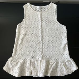 NWOT Crown & Ivy tank with ruffle edge